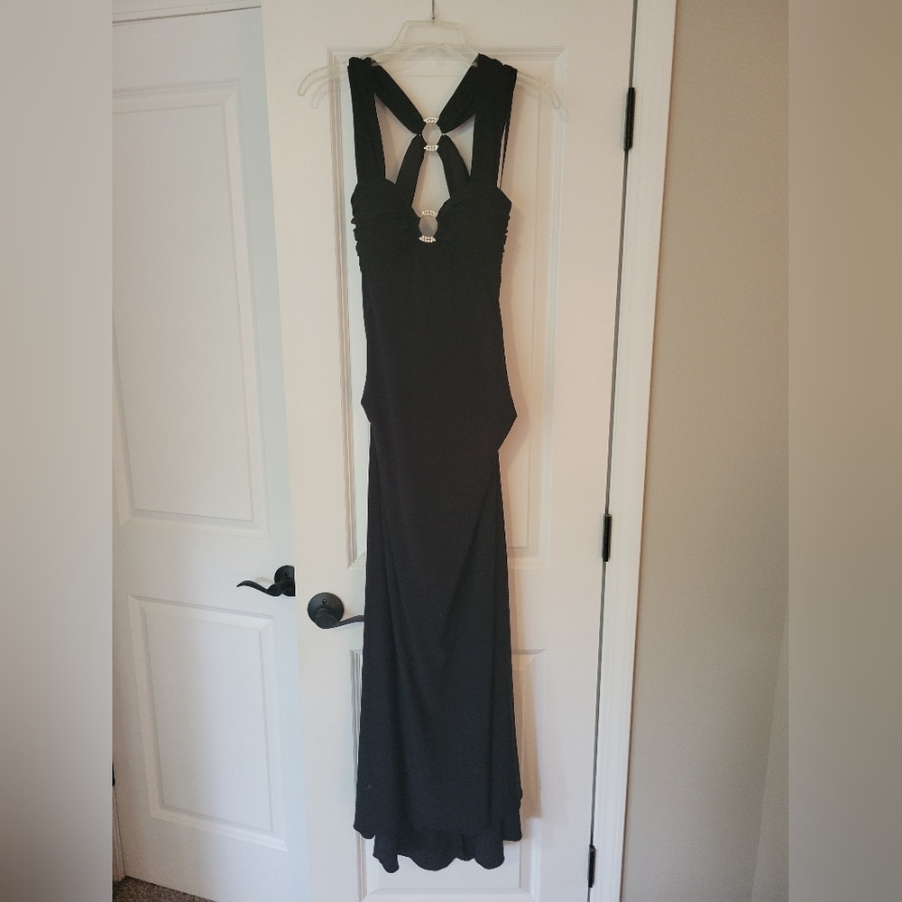 Long black evening dress